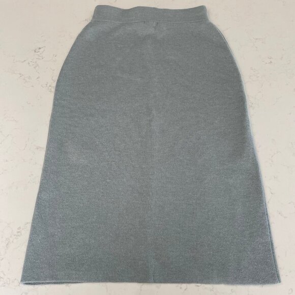 Spanner Knit Acrylic Blend Pencil Skirt Atlantis Iceberg Blue/Grey Sz S NWT - Picture 15 of 16